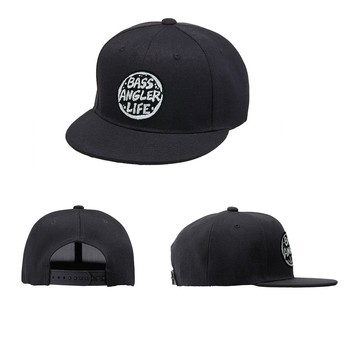 BASS ANGLER LIFE 刺繍キャップ cap-b_ss002 フラットバイザー スナップバック キャップ 帽子