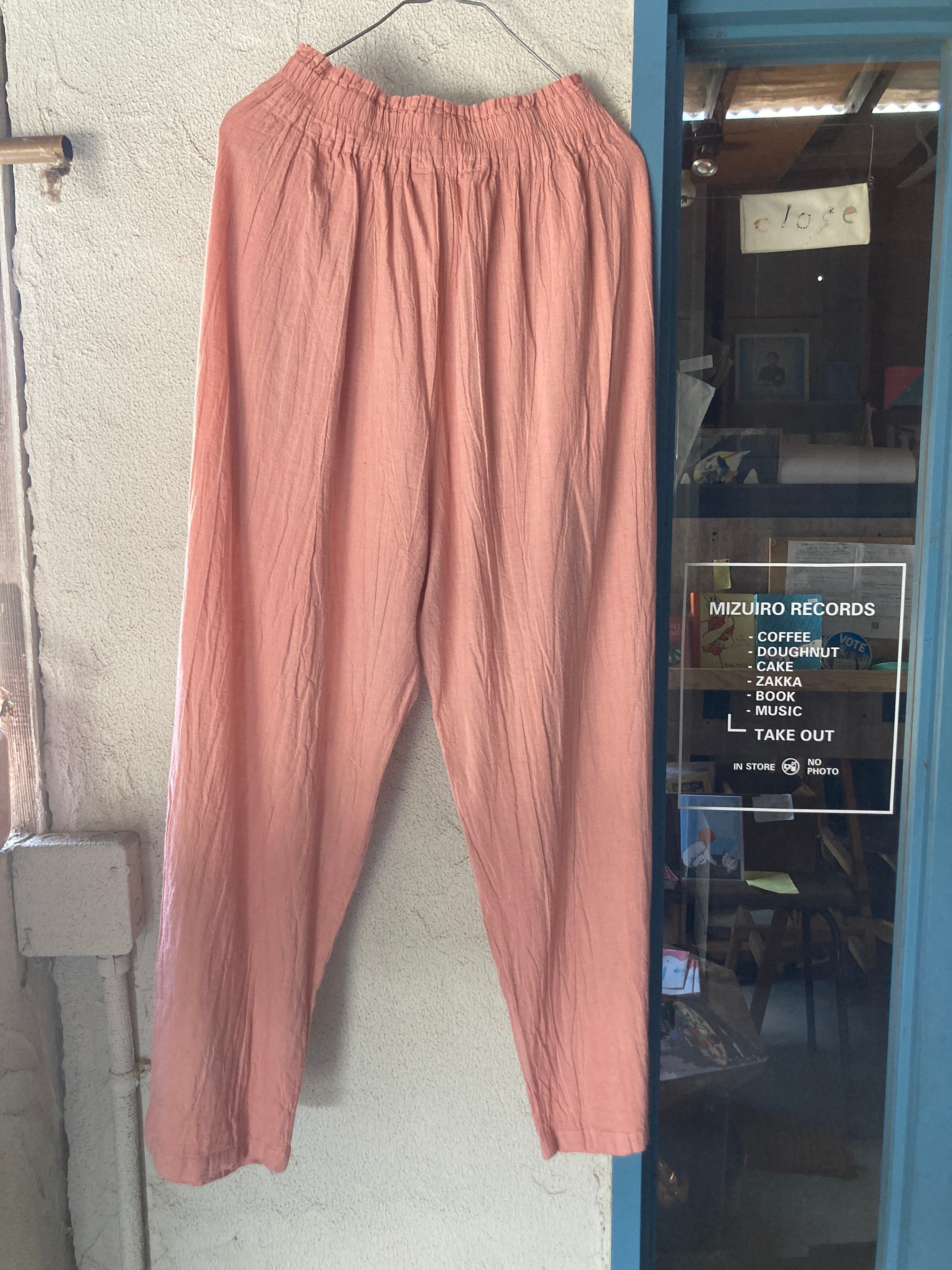 ヂェン先生の日常着 ストレートパンツ テーパードパンツ ピンク | 水色 