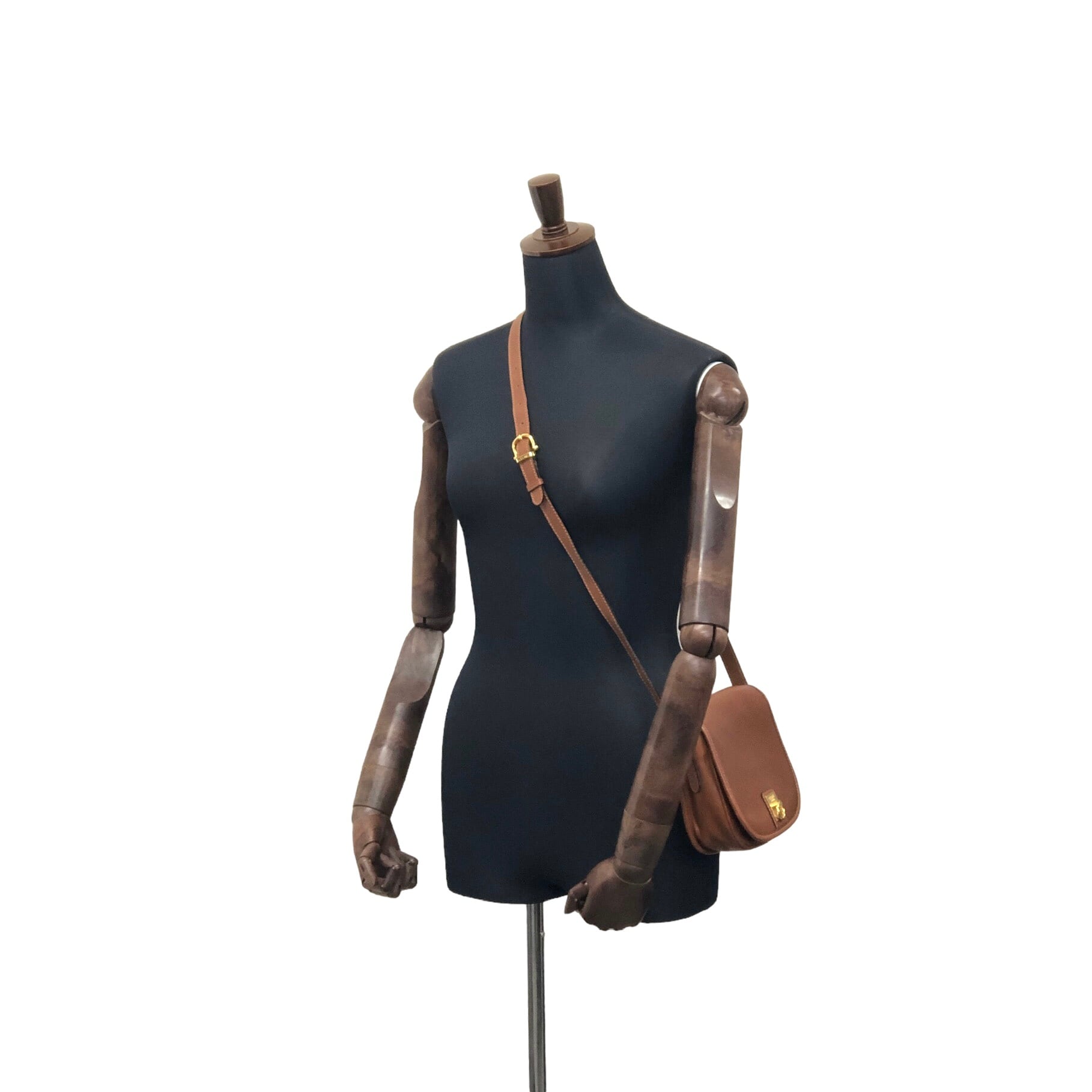 CELINE セリーヌ ガンチーニ レザー フラップ ショルダーバッグ CELINE セリーヌ ガンチーニ レザー フラップ ショルダーバッグ