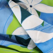 フラダンス 衣装 パウスカート ブルー系 ティアレ柄 ハワイアンプリント 日本製 アロハ 花柄 フラ ダンス レッスン 練習 植物柄 かわいい さわやか おしゃれ シングル スカート ホワイト系 グリーン系 ブラック系 水色 白 緑 黄緑 黒 リゾート カジュアル レディース