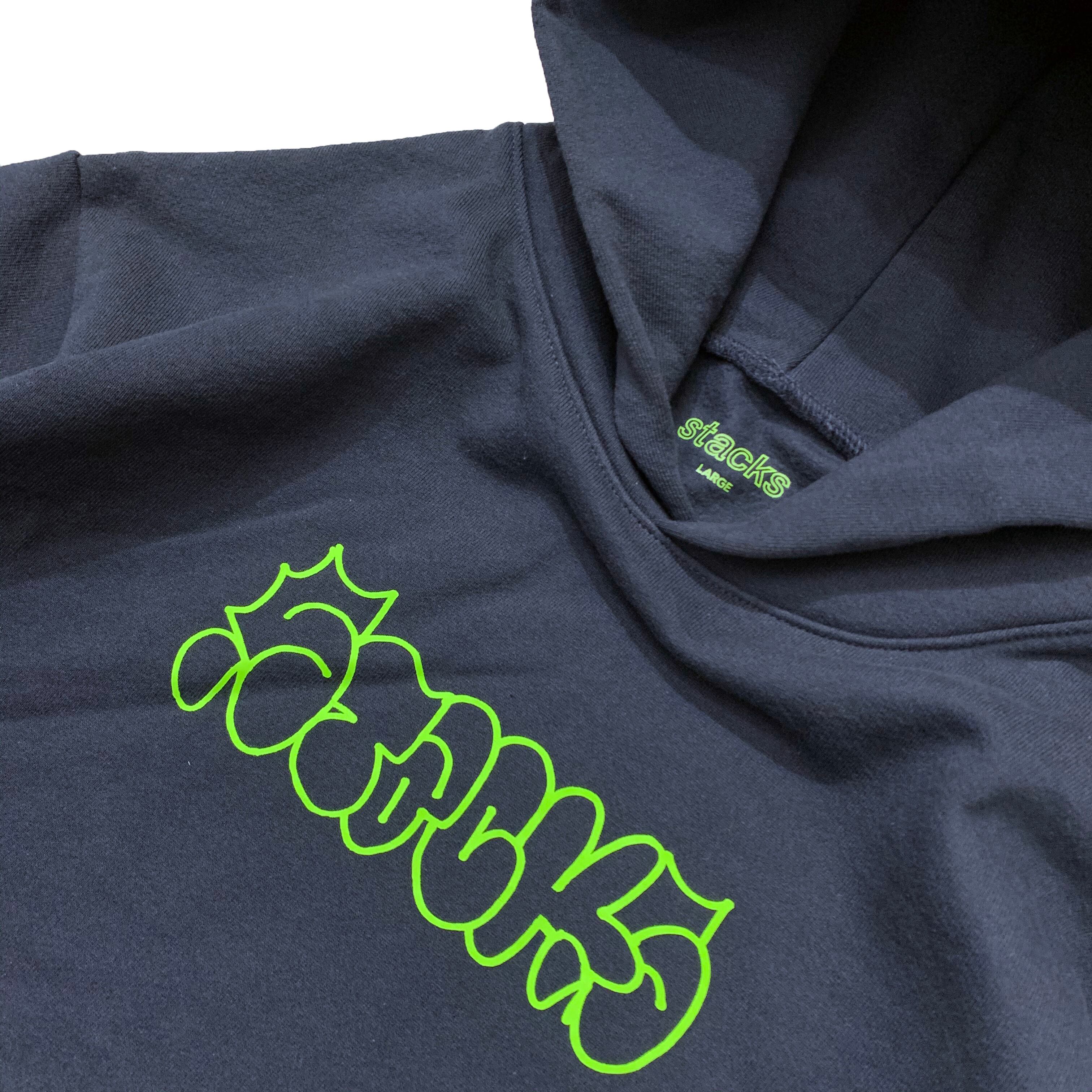 stacks / SECTUNO ''THROWUP'' HOODIE -NAVY- | THE NEWAGE CLUB