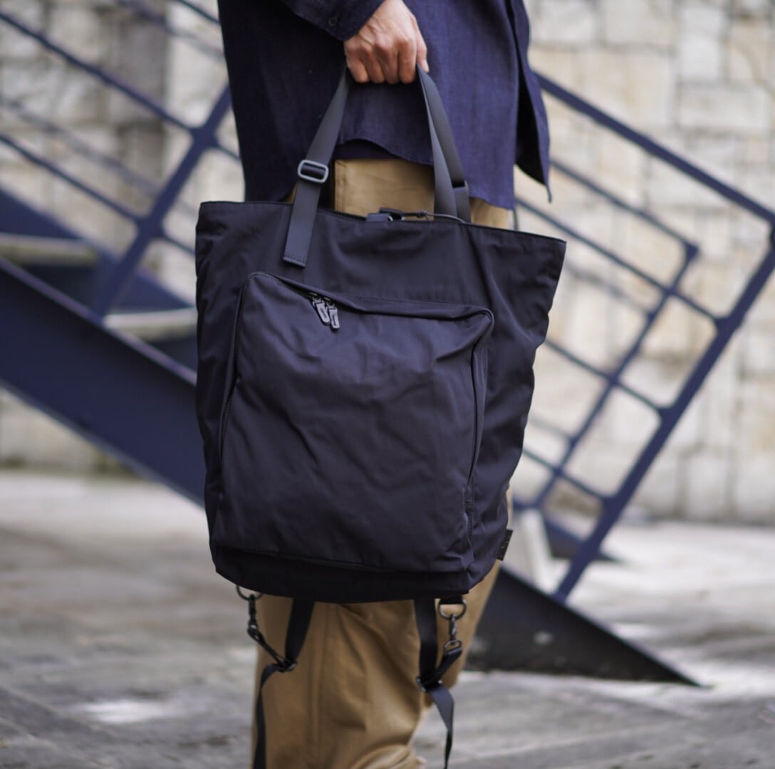 AMIACALVA(アミアカルヴァ) / Gabardine 2Way Backpack - BLACK-(F014