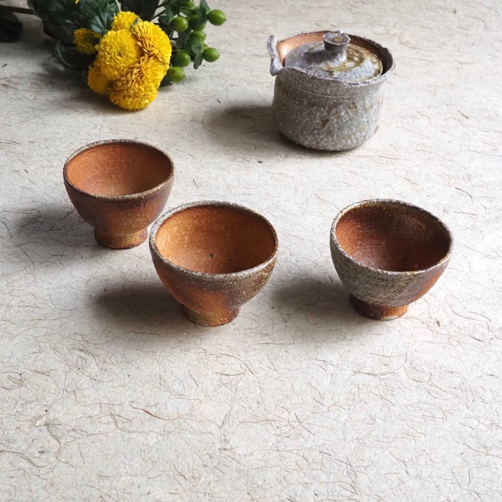 藤本 秀/焼締 茶杯