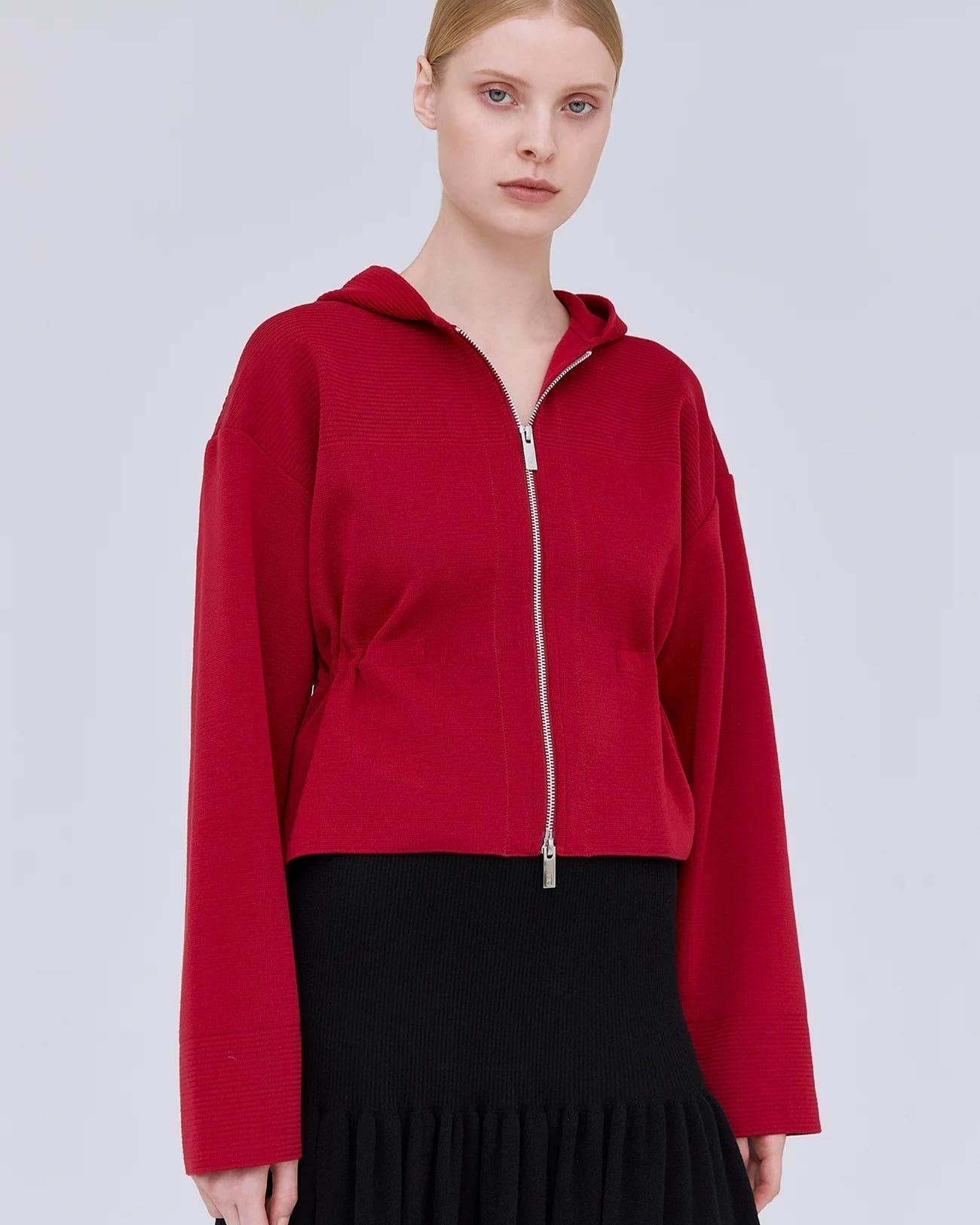 CFCL】TW MILAN RIB CROPPED HOODIE JACKET | idealclasse
