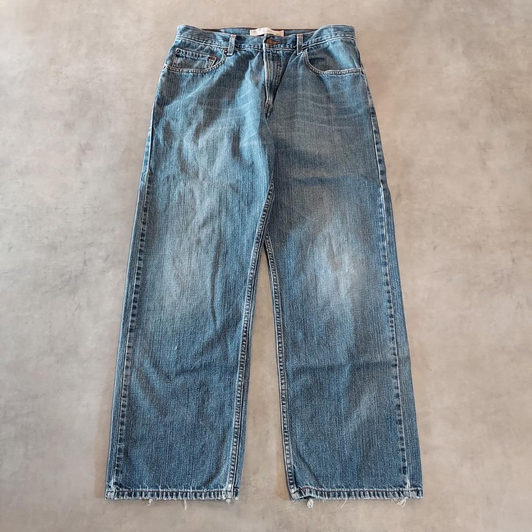 リーバイス569 Levis W34 ワイド バギー 青 古着 ヒゲ 22468