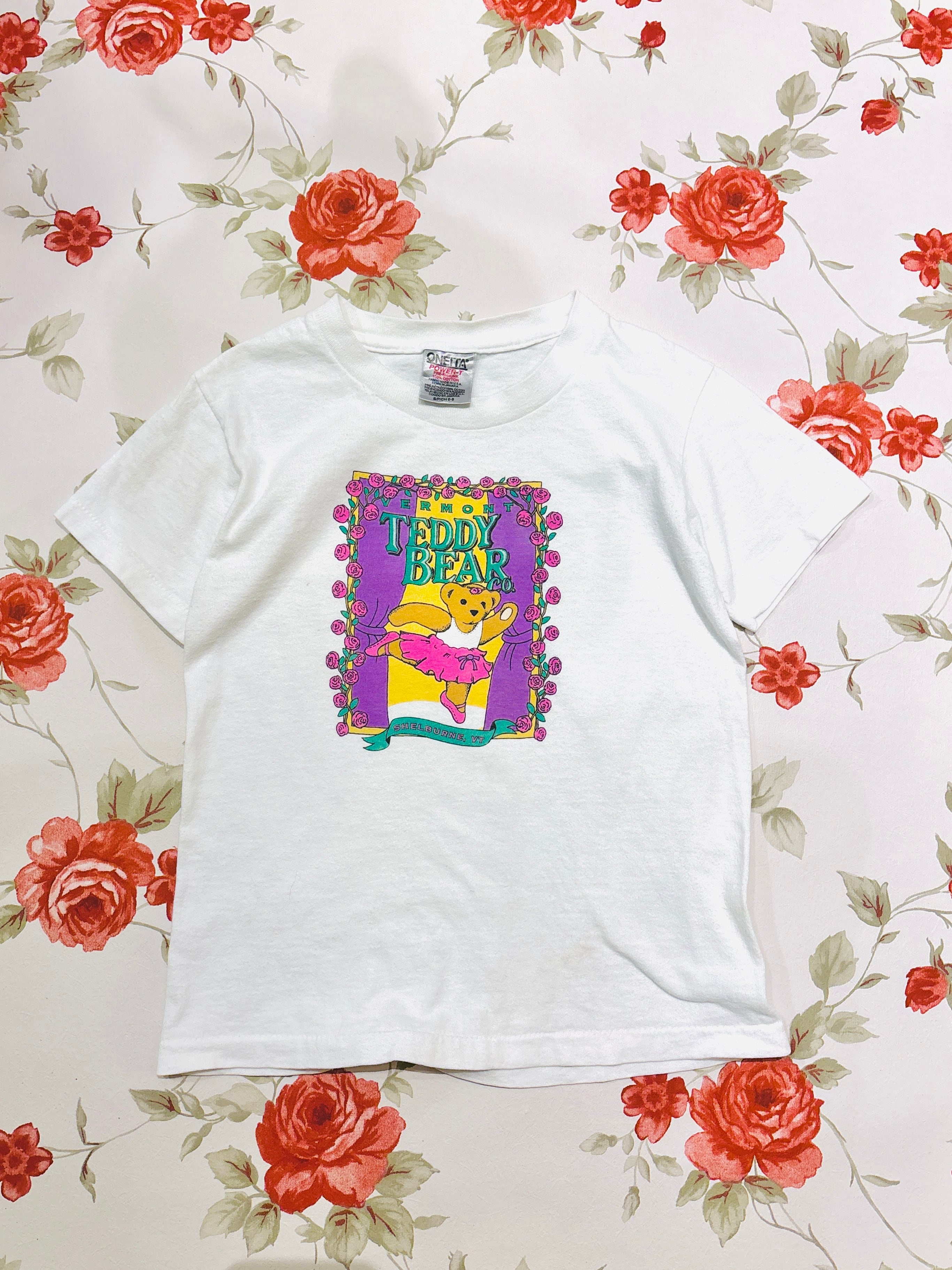 【kids vintage】 TEDDY BEAR T-sh. about 6-7y