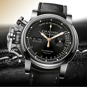 【GRAHAM グラハム】Chronofighter Vintage PULSOMETER  クロノファイターヴィンテージ パルスメーター ブラック 世界限定250本／国内正規品 腕時計