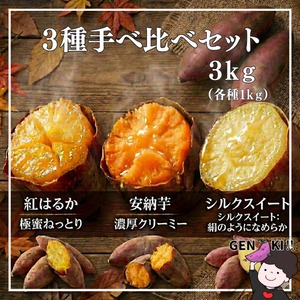 種類に迷ったらこれ！3種のさつまいも食べ比べセット