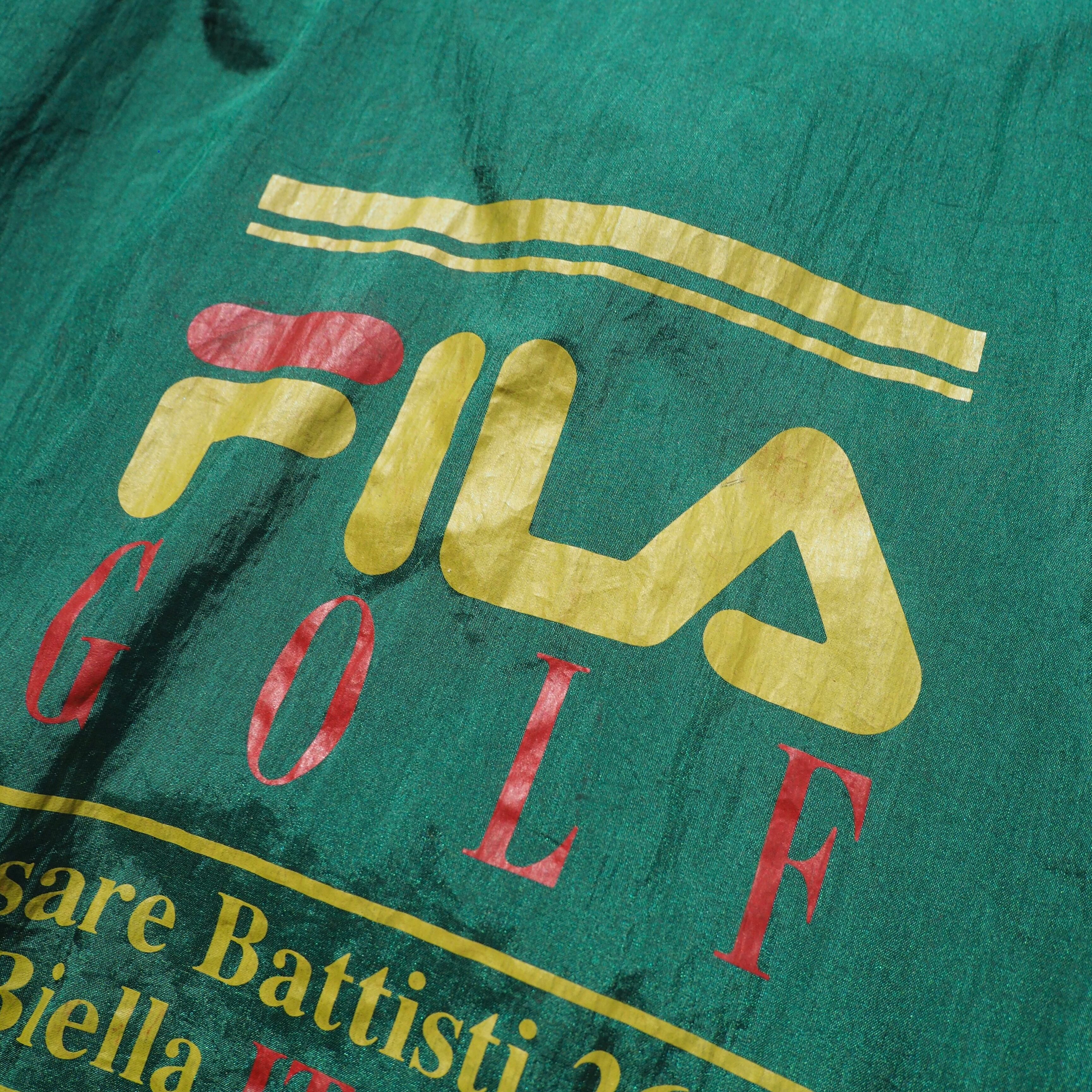 1990s " OLD FILA " Pop logo printed vintage loose nylon jacket