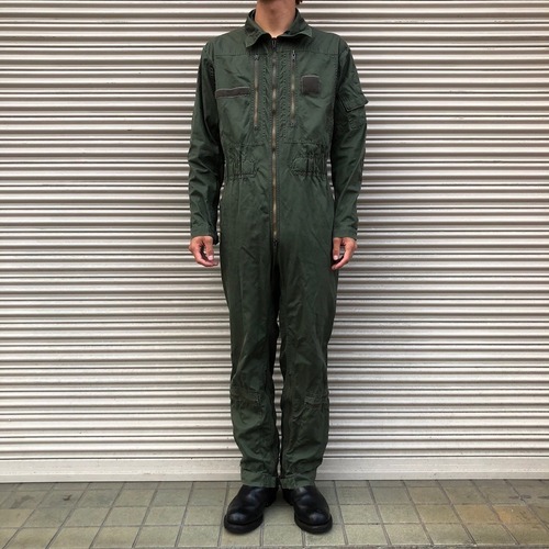 80s French Army フランス軍 空軍 実物 ジャンプスーツ つなぎ オールインワン ミリタリー ワーク メカニック オーバーオール 70s USAF