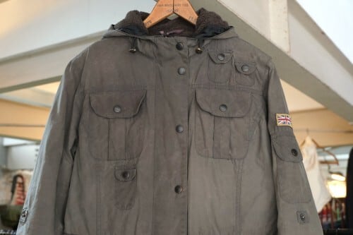 Barbour waxed cotton boa liner hooded Jacket 