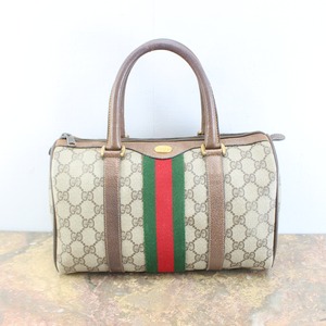 .OLD GUCCI SHERRY LINE GG PATTERNED MINI BOSTON SHOULDER BAG MADE IN ITALY/オールドグッチシェリーラインGG柄ミニボストンバッグ 2000000064086