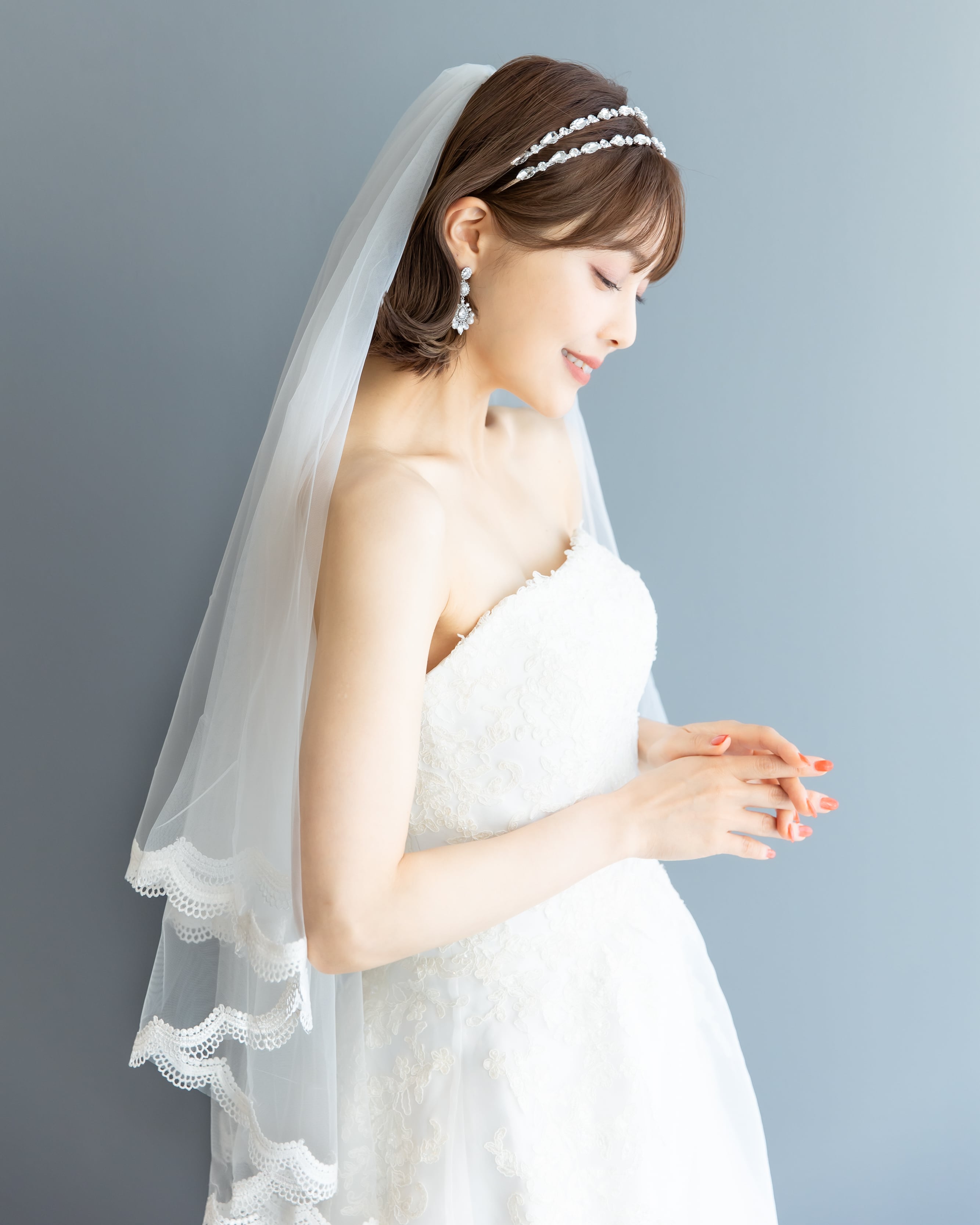 ウェディングベールミディアムレース【VL2306-01】 | ブライダル