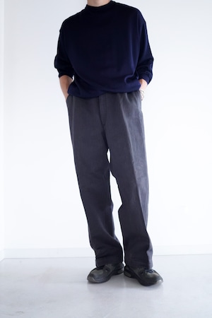 【1950s】"Cotton Pique, Gray" French Work Trousers/ 5-231