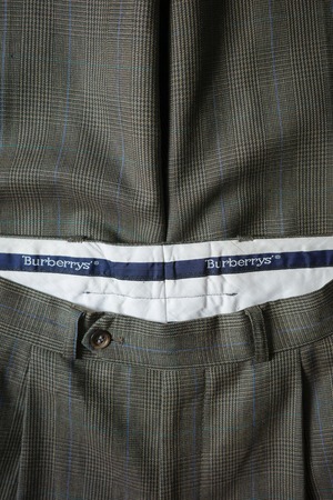 90's "BURBERRYS" Summer Wool Glen Plaid Trousers