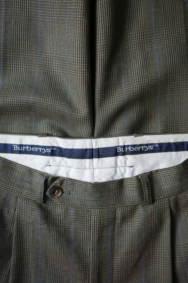 90's "BURBERRYS" Summer Wool Glen Plaid Trousers