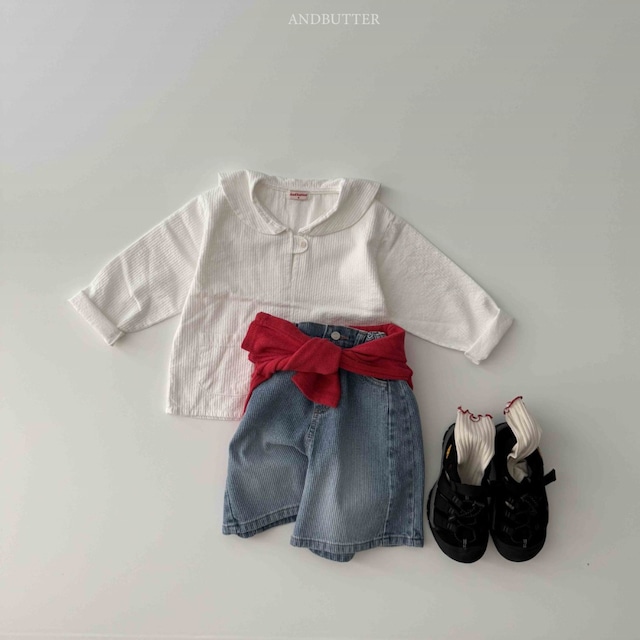 《送料無料》予約:ラインバミューダデニム【ANDBUTTER】