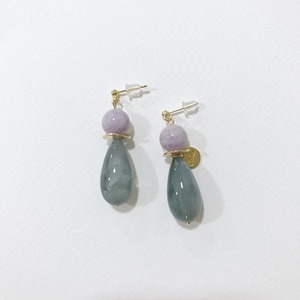 【SALE】green×purpleピアス