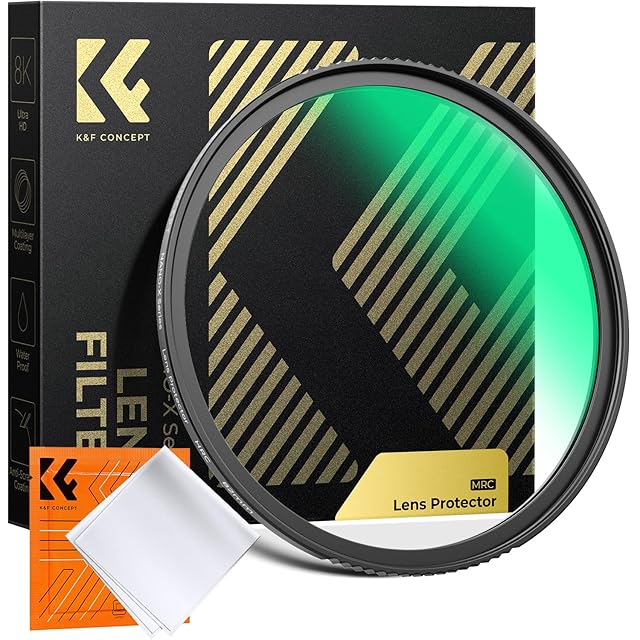 K&F CONCEPT 105mm レンズ保護フィルター AGC光学ガラス 超解像力 高