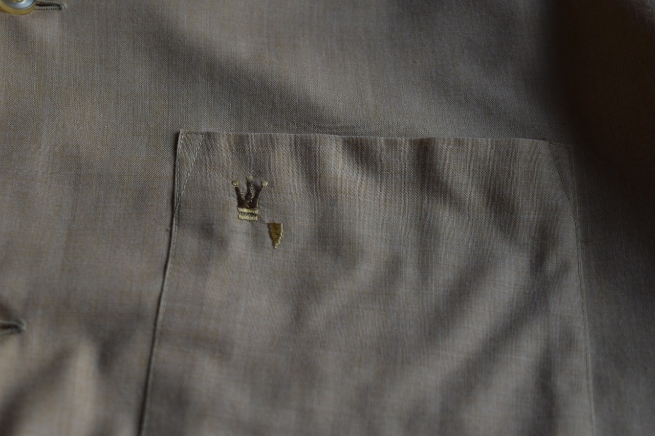 ARROW 1960s Beige Open Collar Shirt