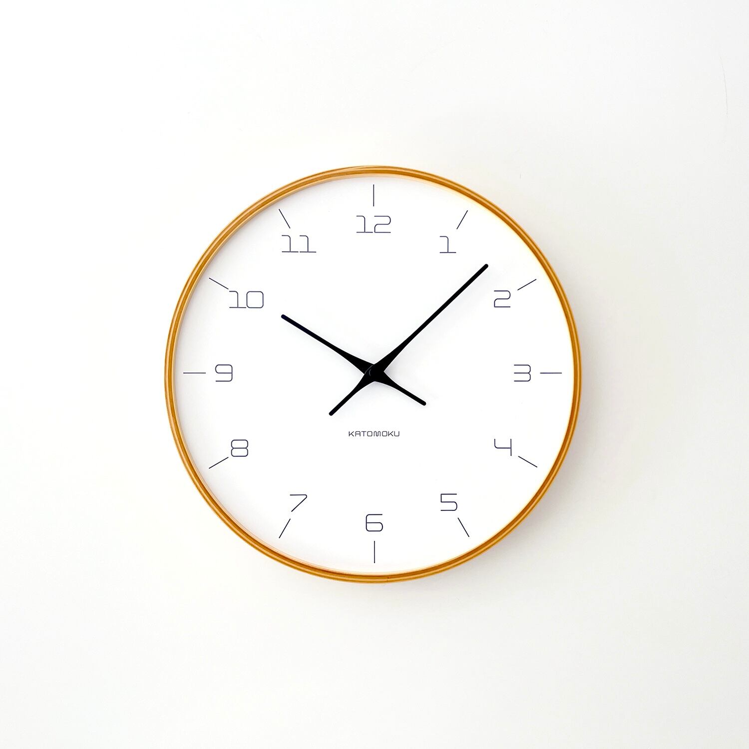 KATOMOKU plywood clock 7 ナチュラル km-71NA 掛け時計 | 加藤木工