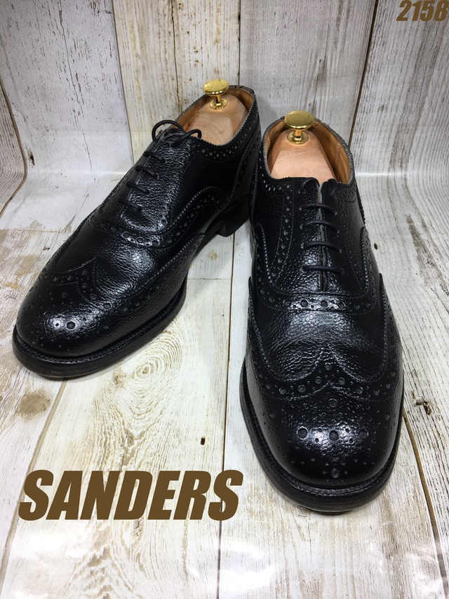 サンダース Sanders フルブローグ 型押し UK9 27.5cm