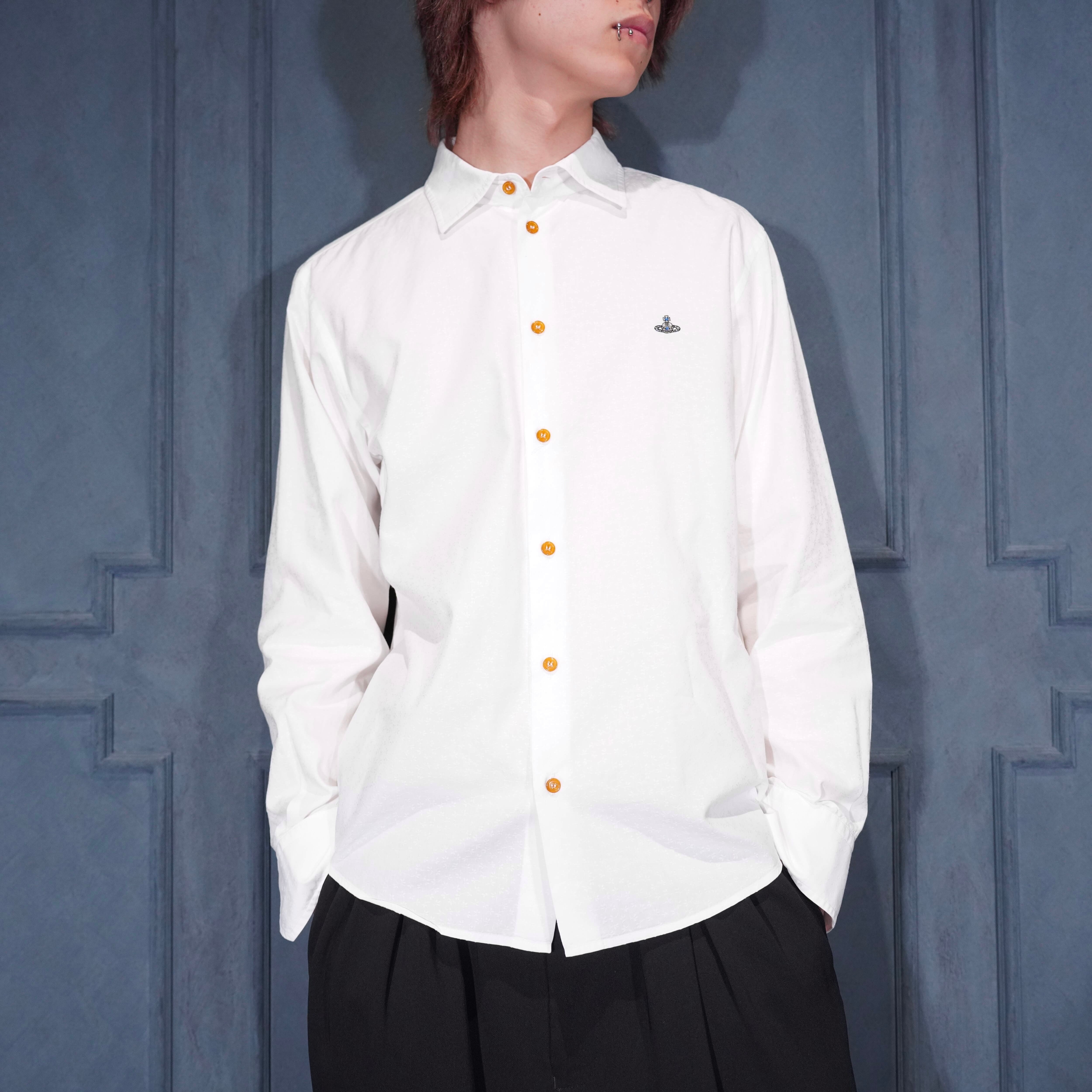 Vivienne Westwood MAN ORB LOGO EMBROIDERY DESIGN DRESS SHIRT