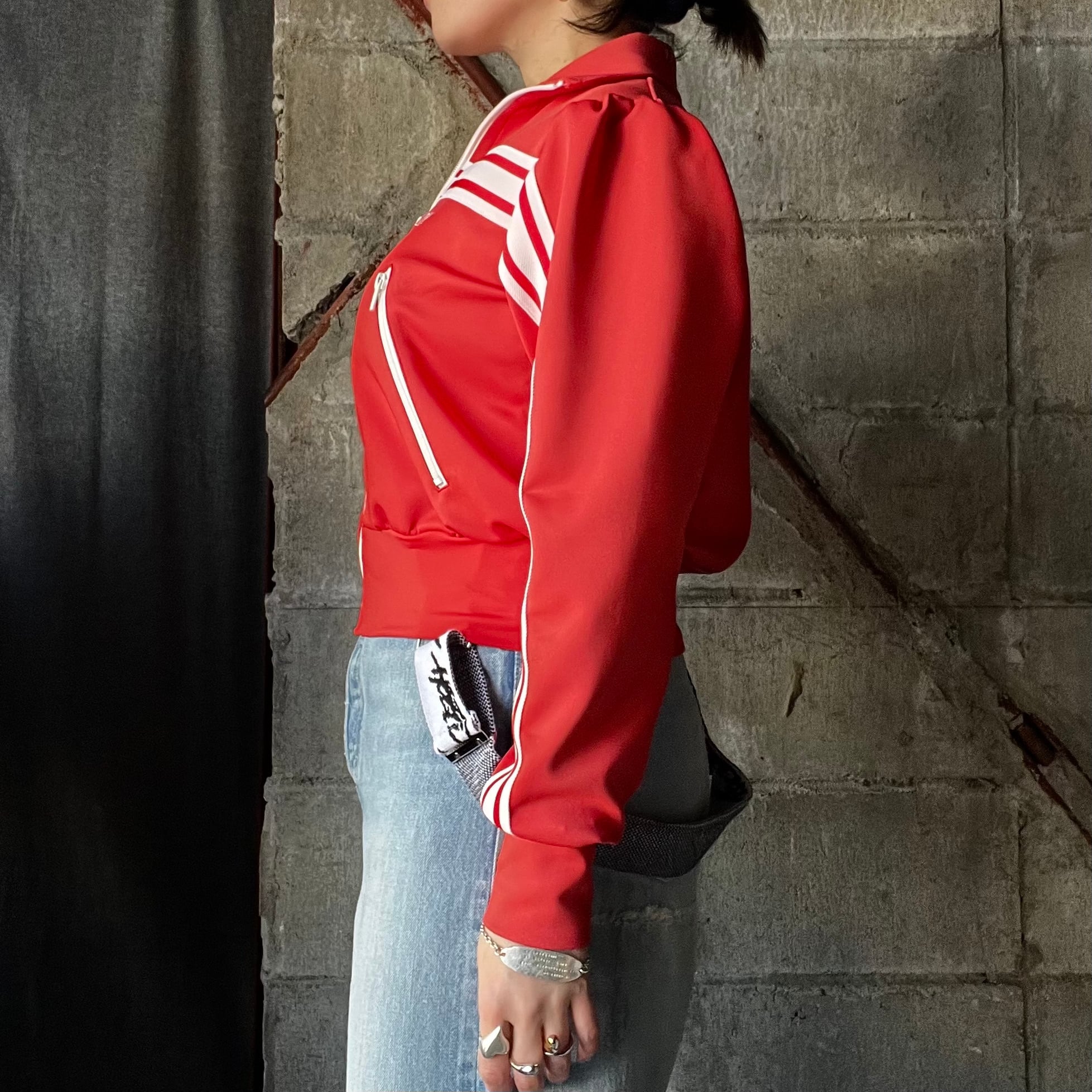 HOLIDAY】 puff sleeve track jacket (red） | olaf