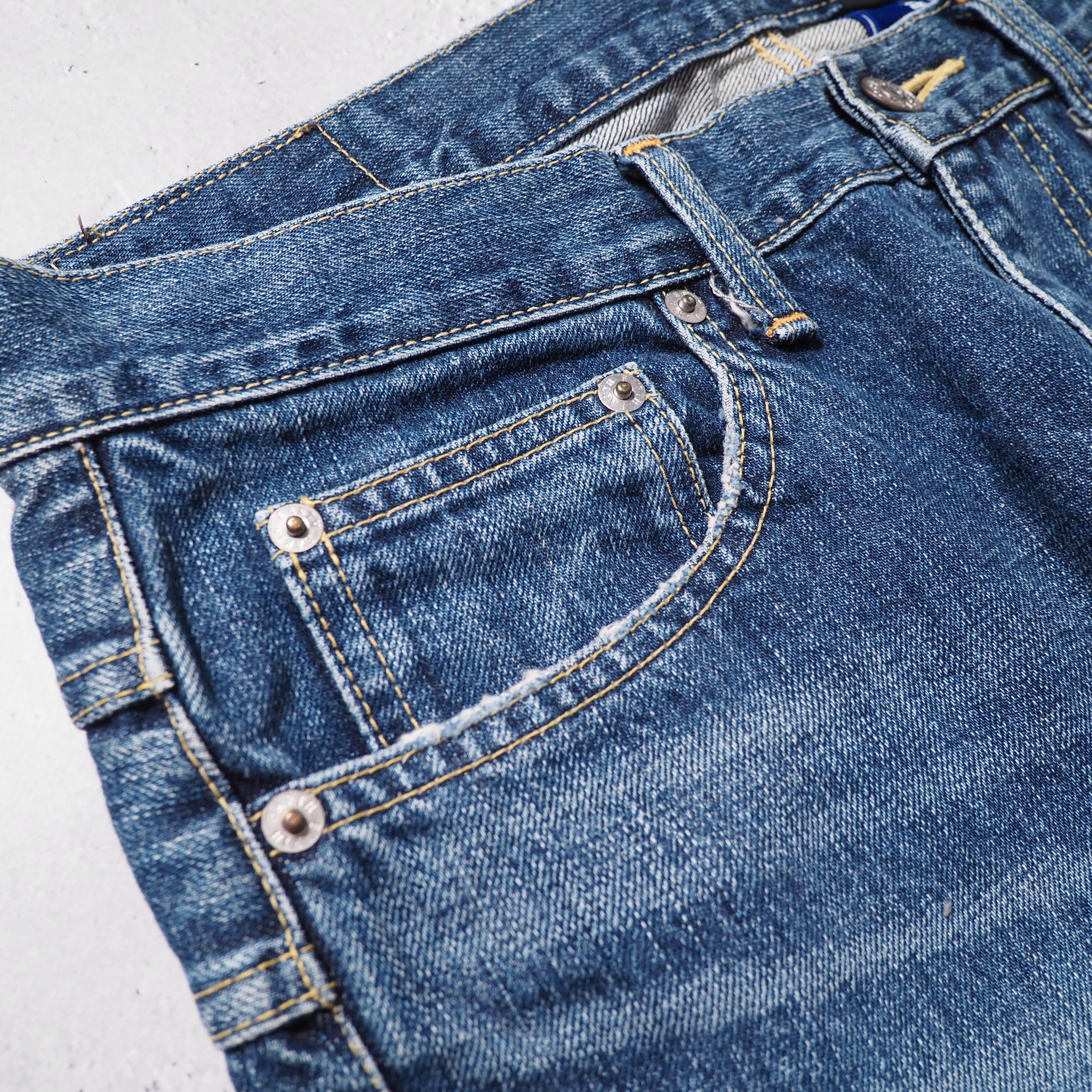 2000s ” 襤褸 ” Good Aging × Damage Custom Denim pants