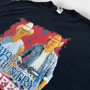 【FRUIT OF THE LOOM】音楽フェス バイユーカントリー Tシャツ バックプリント 両面プリント ロゴ 2XL ビッグサイズ bayou country fest カントリーミュージック イベント系  黒t 半袖 夏物 us古着