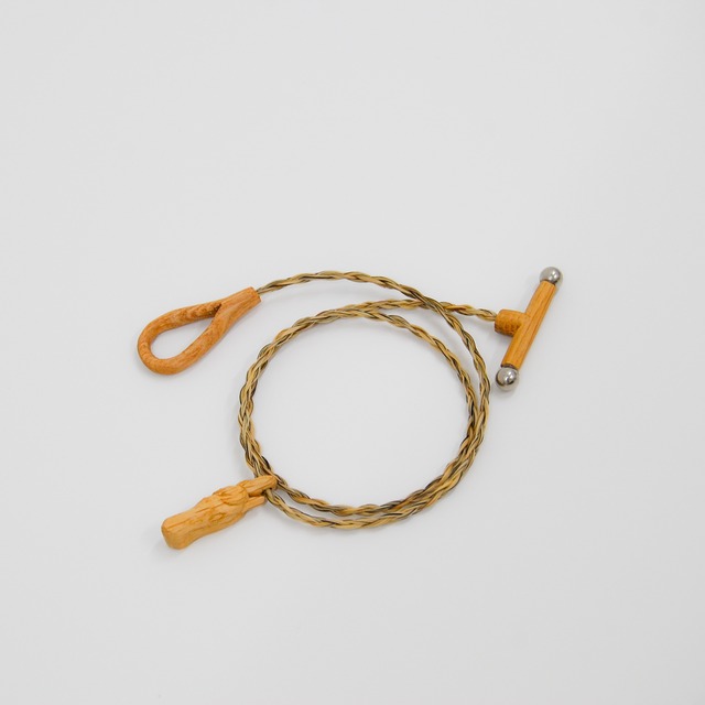 KÄSI｜horse necklace（color: mix gray×silver ball）