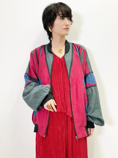 Vintage Silk Switching Jacket