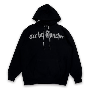 T.C.R REFLECTION BIG LOGO HEAVYWEIGHT HOODIE - BLACK