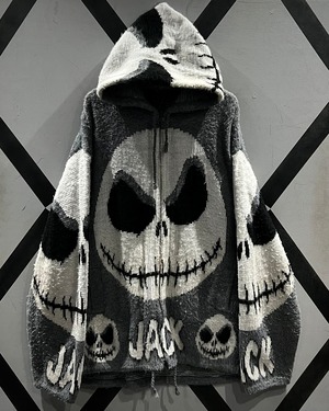 【X VINTAGE】“JACK SKELLINGTON” Loose Ecuador Knit Hoodie