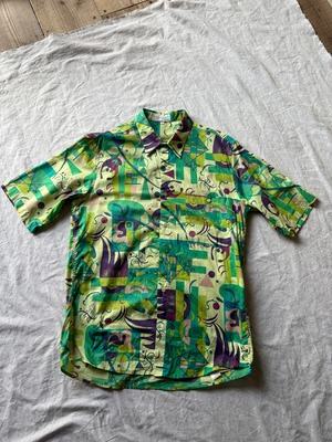 Light Green Artistic Pattern Shirt