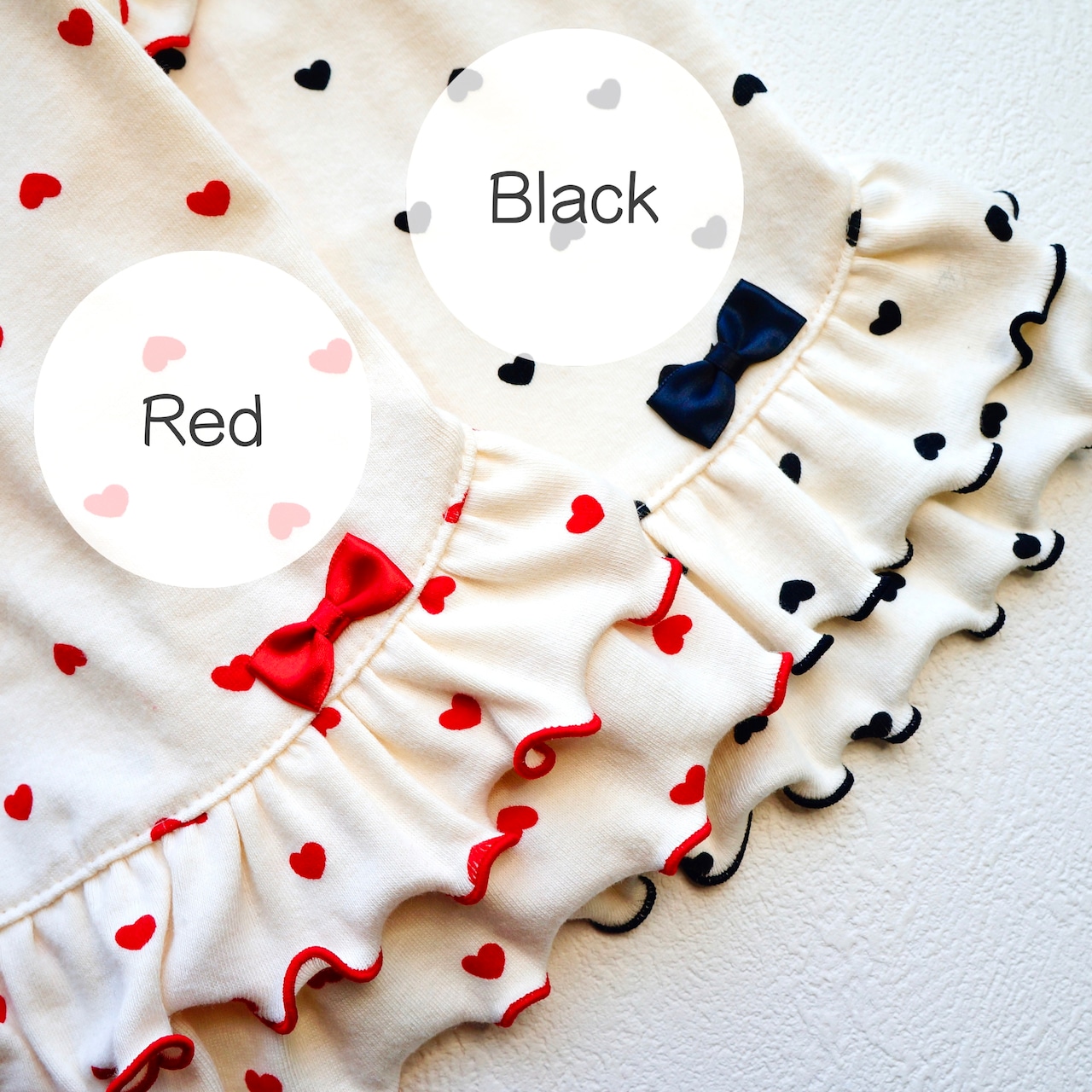 Red/Blackフリルハート♥