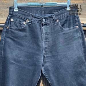 2000's～ LEVI'S501 SULFUR BLACK DENIM PANTS MADE IN USA【サイズ表記  W30L34 】/  2000年代～  リーバイス 501 後染めブラック デニムパンツ アメリカ製