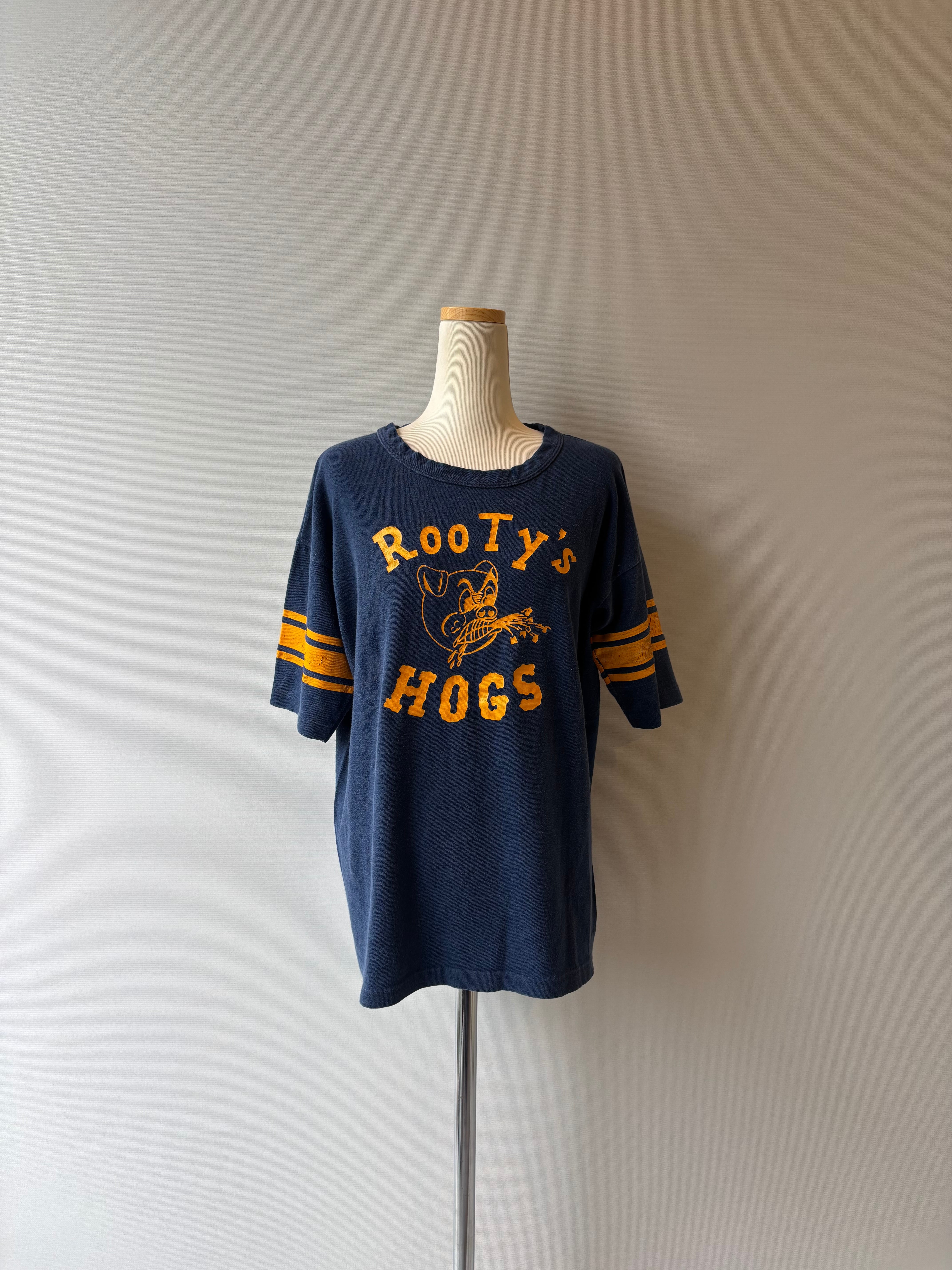 Champion チャンピオン バータグ USA製 70s 3段プリント フットボール