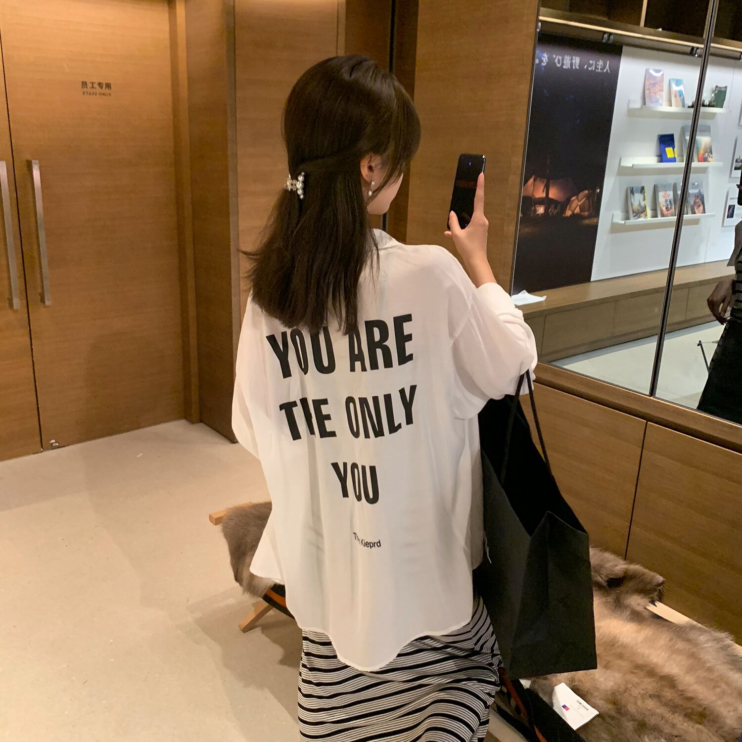 ドレス ウェスト薄手ストライプサマーシャツ スカート 夏物 6Du_Shop_Women49514564163