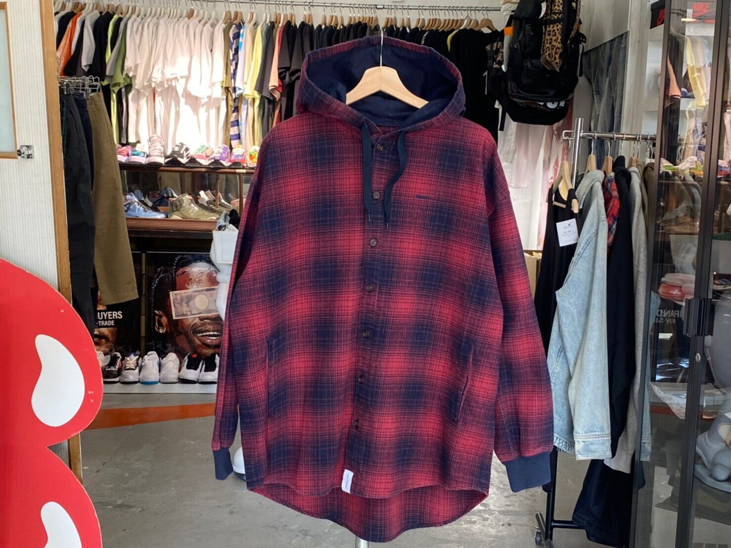 DESCENDANT MULE HOODED LS SHIRT 3 RED IB1823 | BRAND BUYERS OSAKA 