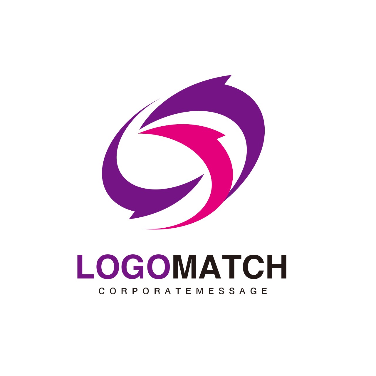 ダイナミックに回転するOのロゴ