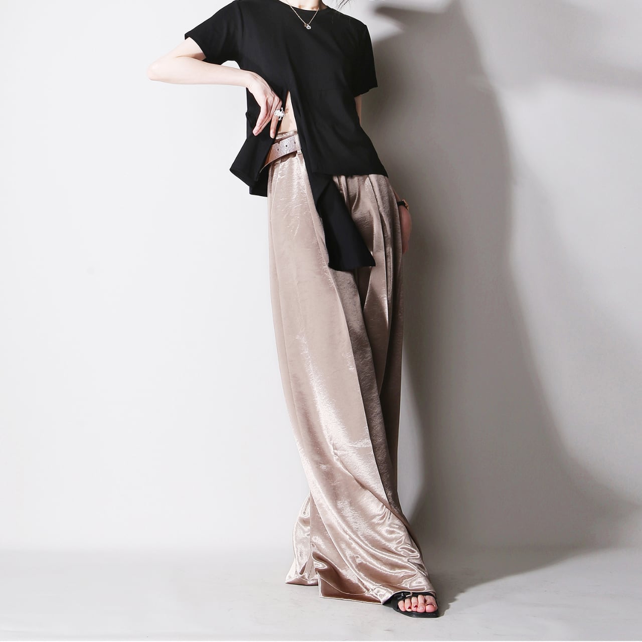 High-Waisted Wide Leg Pants L00353