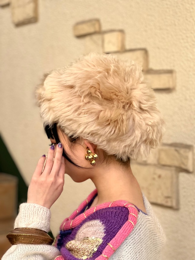 Vintage ITALY fur hat ( ヴィンテージ イタリア ファー ハット )