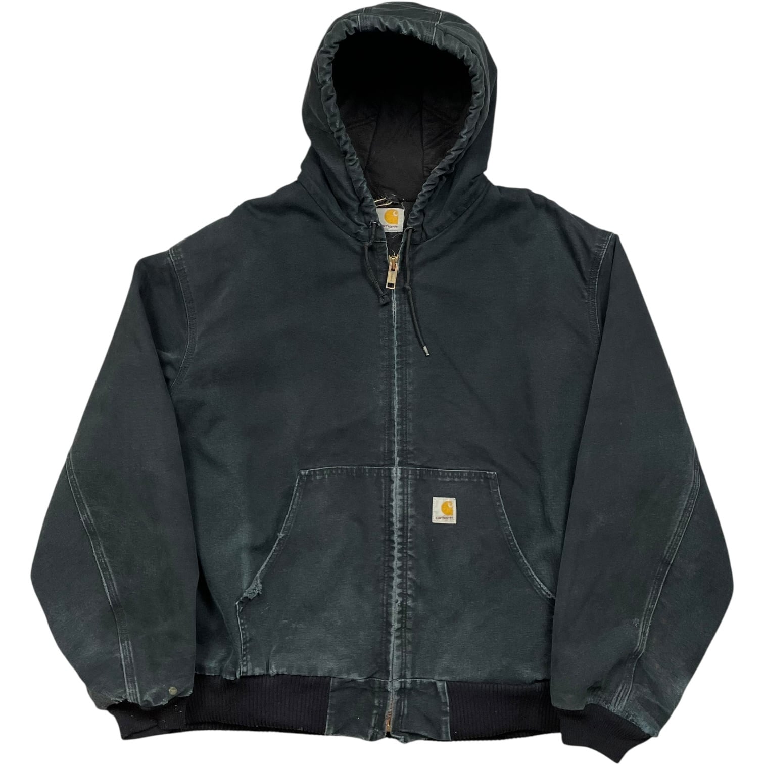《XXL》Carhartt カーハート アクティブジャケット ワンポイントロゴ ペイント フェード ブラック no.9832