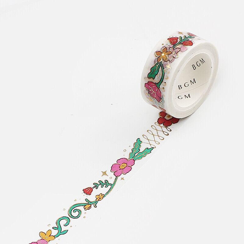 BGM 箔押し レトロ・唐草 15mmマステ BG02