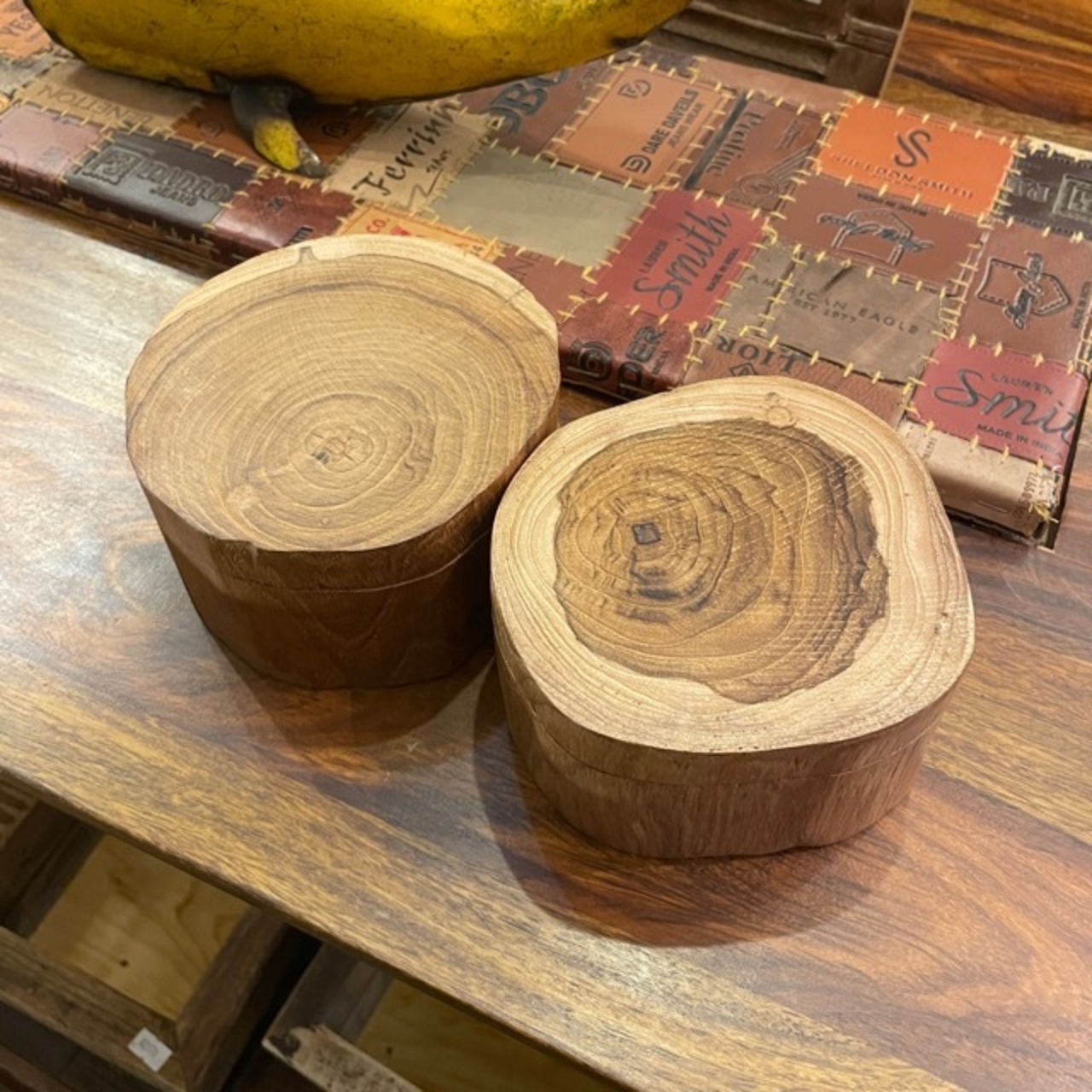 Thailand Teak Wood Slide Box Separate Natural / タイ チークスライドボックス セパレート ナチュラル 小物入れ 小物BOX 収納ボックス 木材 天然木 ナチュラル ハンドメイド チークウッド リビング収納 蓋付き 開閉可 ギフト プレゼント かわいい シンプル