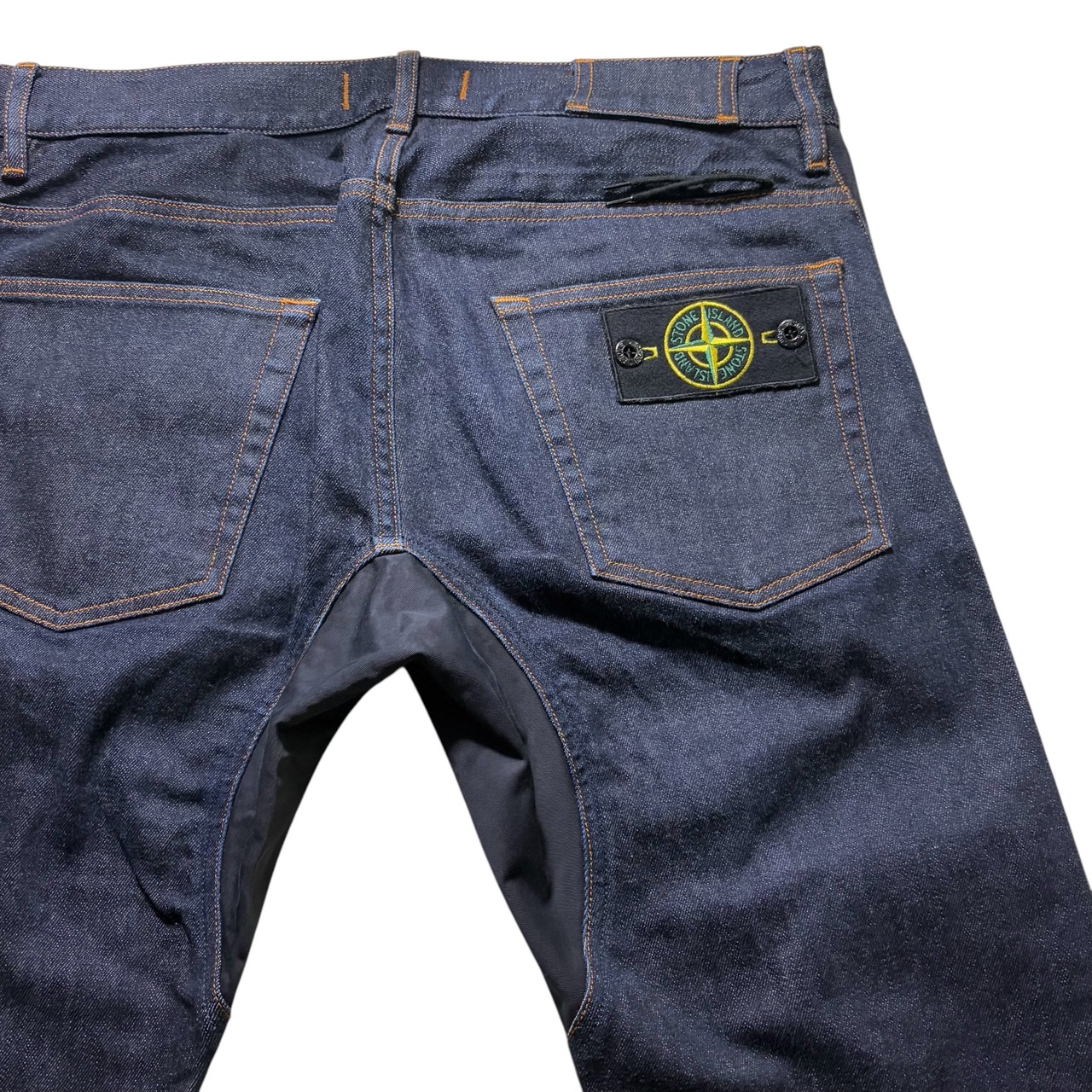 STONE ISLAND switching design indigo denim pants