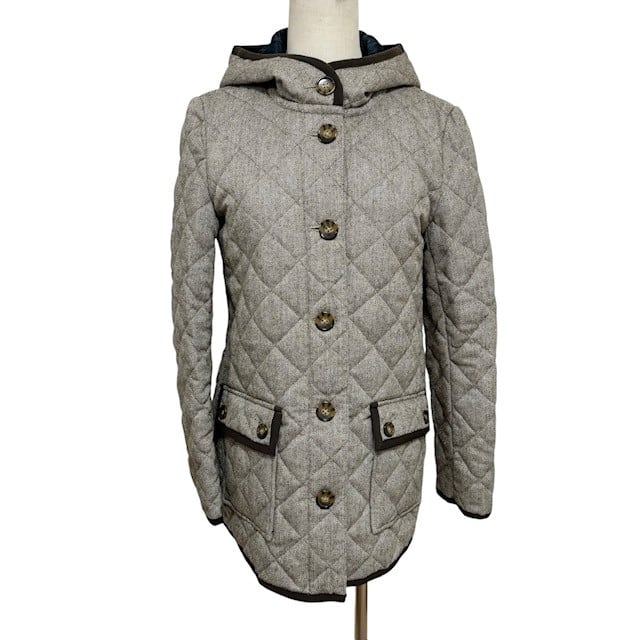 中古 マックレガー クラシック McGREGOR CLASSIC キルティングコート クリーニング済み フーディ レディース Mサイズ