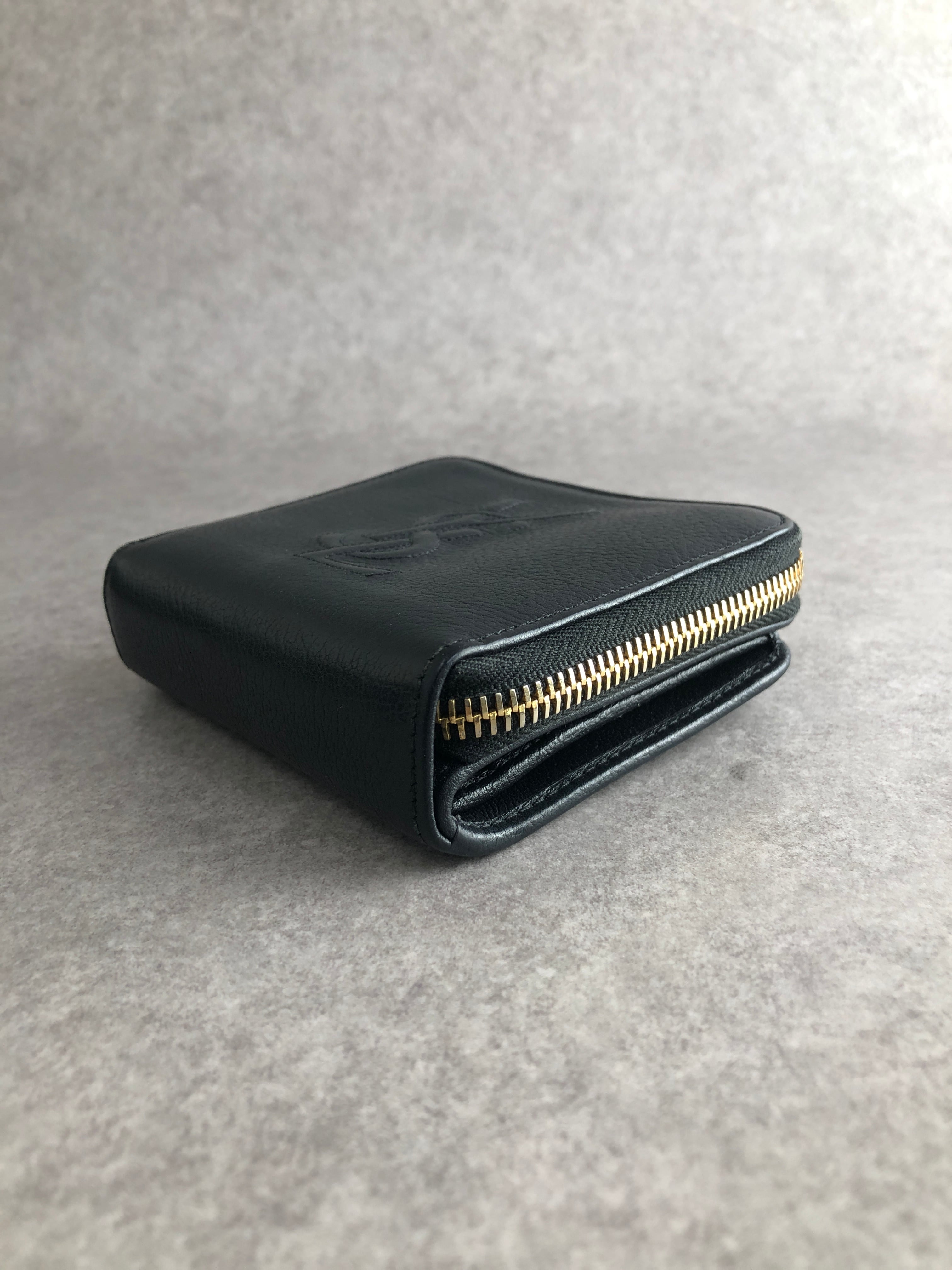 Yves Saint Laurent イヴ・サンローラン 財布 ブラック YSL レザー 2