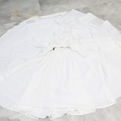 フラメンコ 衣装 ファルダ スカート 白 無地 ダンス パーティ 発表会 綺麗 舞台 衣裳 ホワイト系 フレアスカート エレガント シンプル パーティー衣装 おしゃれ 発表会衣装 コスチューム ステージ衣装 女性用